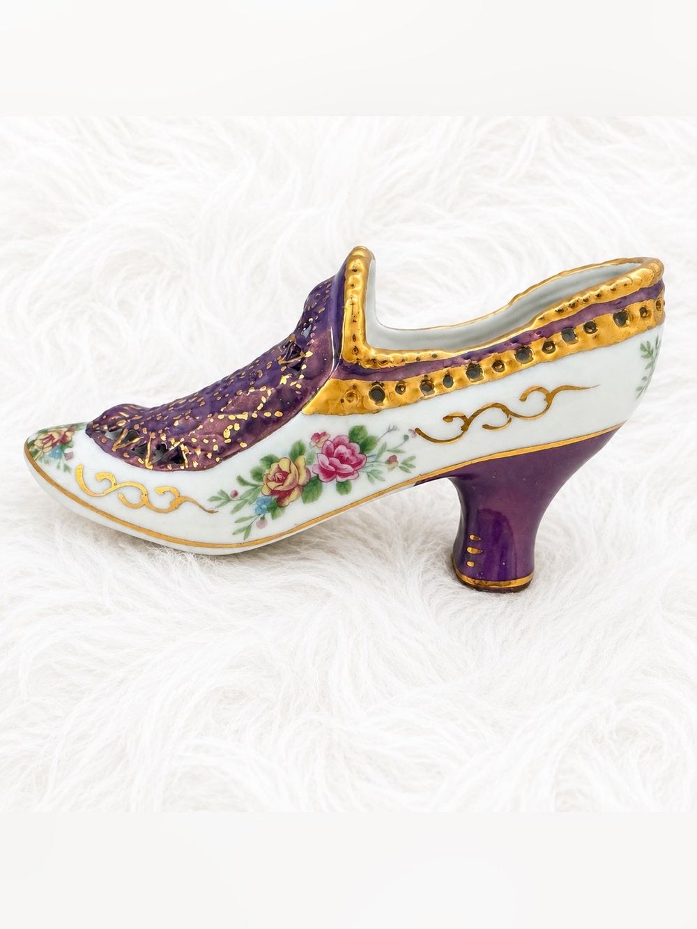 Limoges China Porcelain Boot / Shoe Collectible Figurine